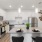 a kitchen with white cabinets