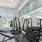 a gym with treadmills