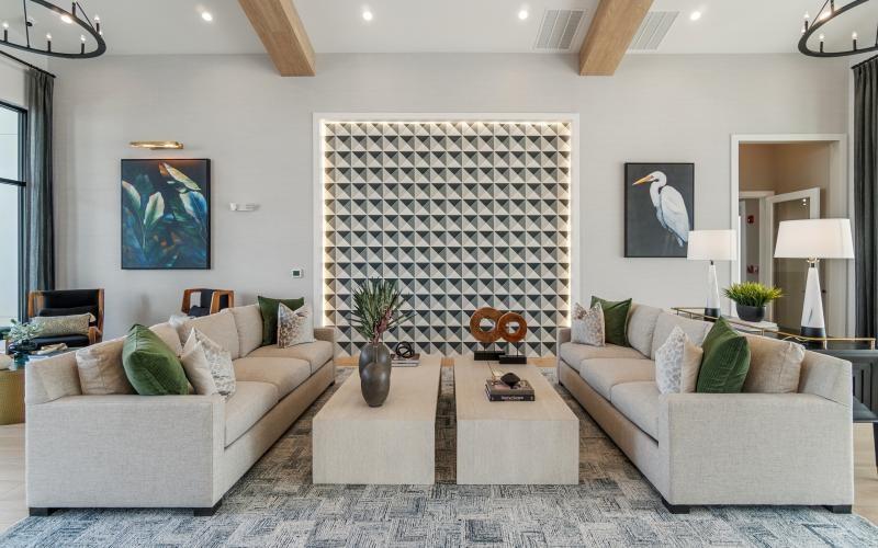 Settle into comfort at Ascend at Clay Town Center a living room with a couch and a coffee table